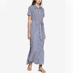 NWOT Sanctuary Crepe Gingham maxi dress